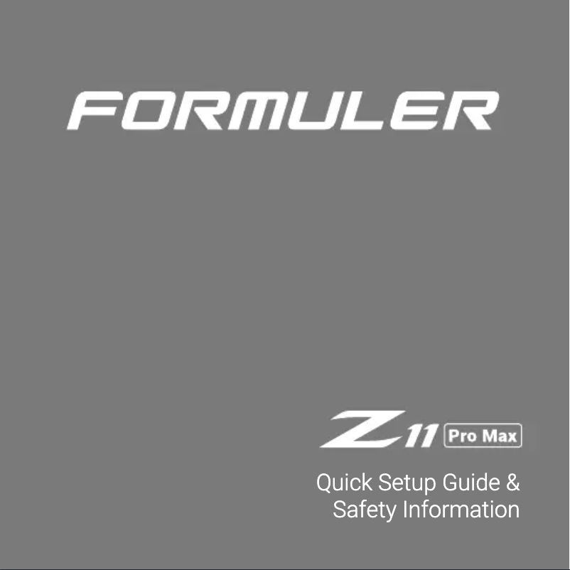 Page n°1 - Manuel utilisateur Formuler Z11 Pro Max