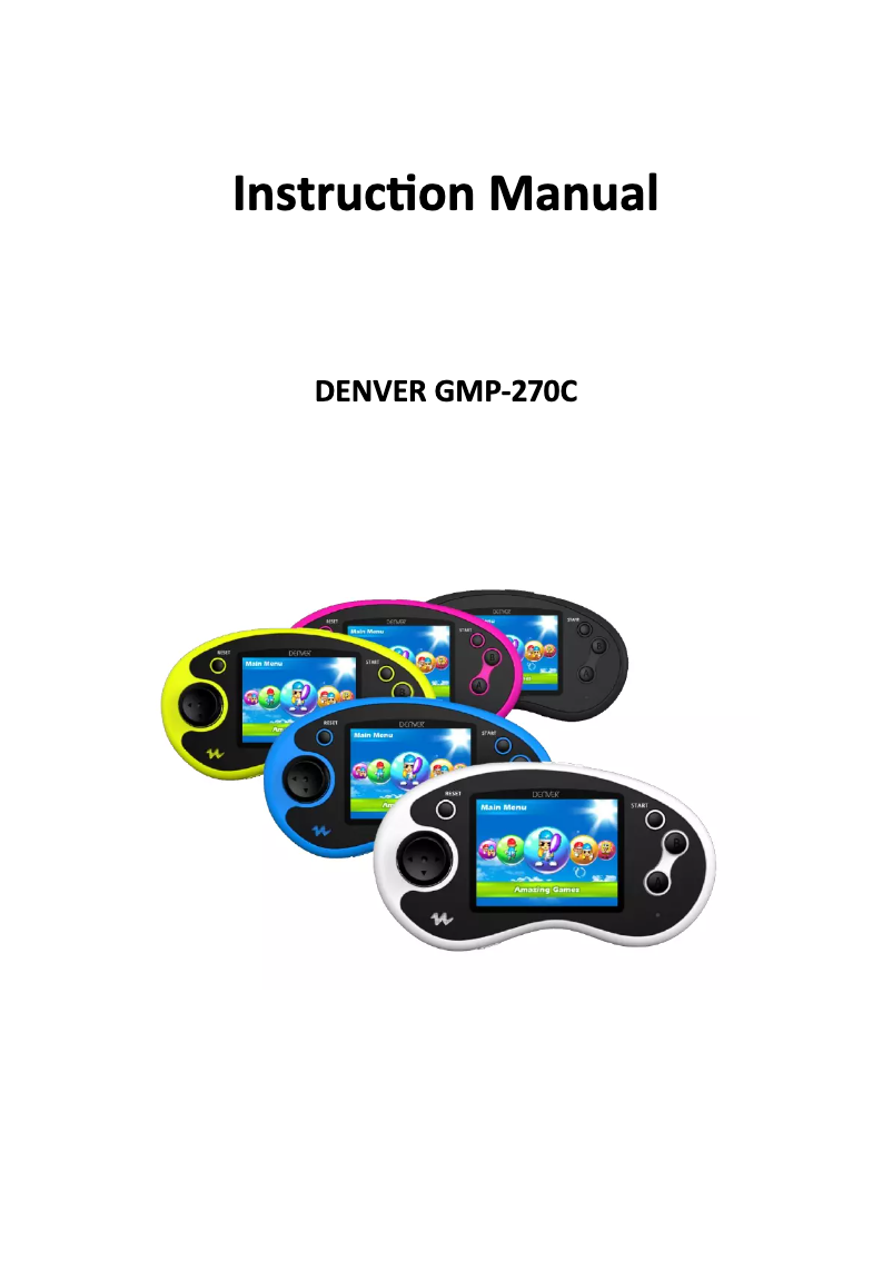 Page 1 de la notice Manuel utilisateur Denver GMP-270