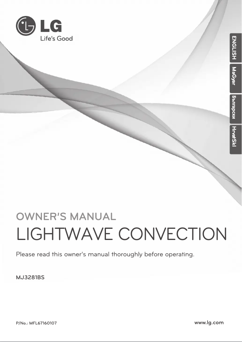 Page n°1 - Manuel utilisateur LG MJ3281BS