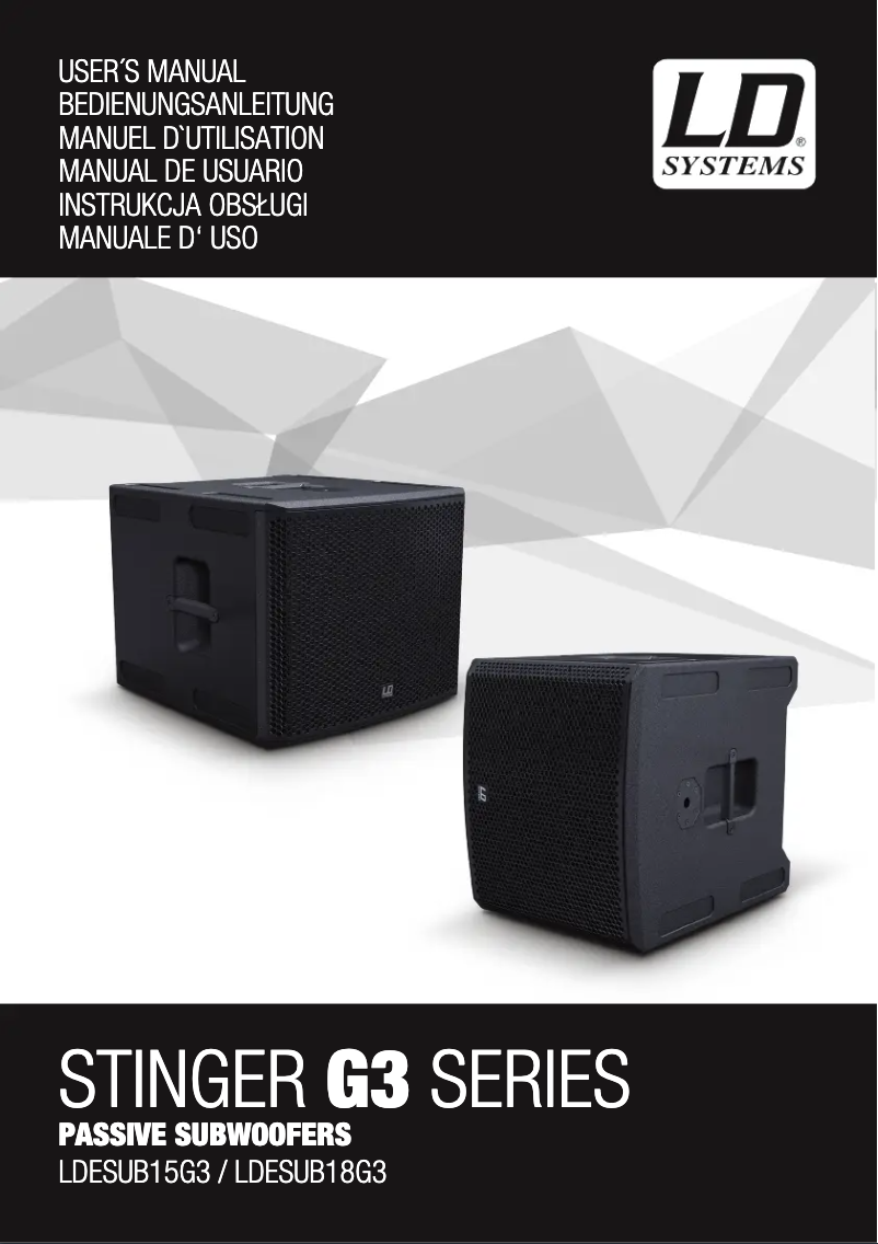 Page 1 de la notice Manuel utilisateur LD Systems STINGER SUB 18 G3
