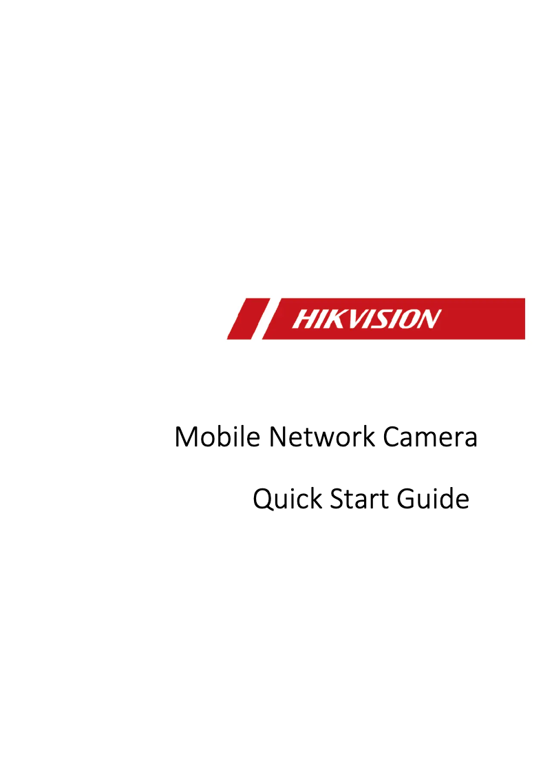 Page 1 de la notice Guide de démarrage rapide Hikvision DS-2XM6542G1-IDM
