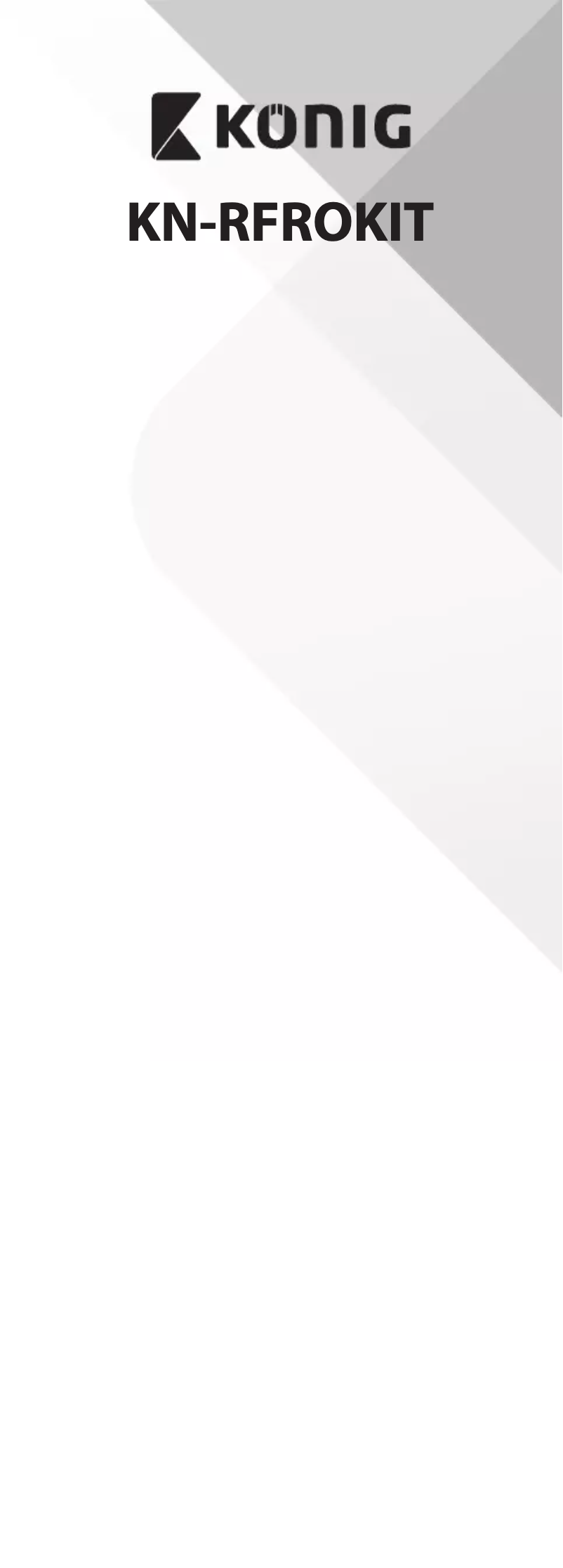 Page n°1 - Manuel utilisateur Konig KN-RFRO KIT