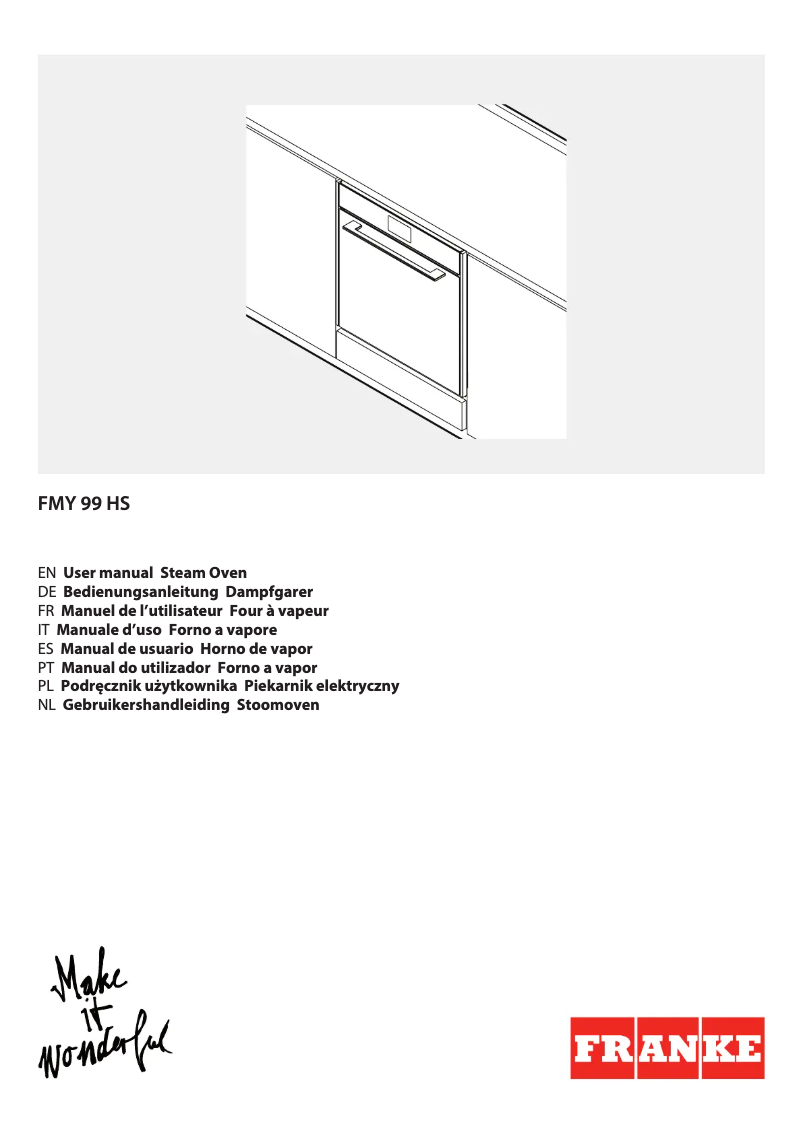 Page 1 de la notice Manuel utilisateur Franke FMY 99 HS BK