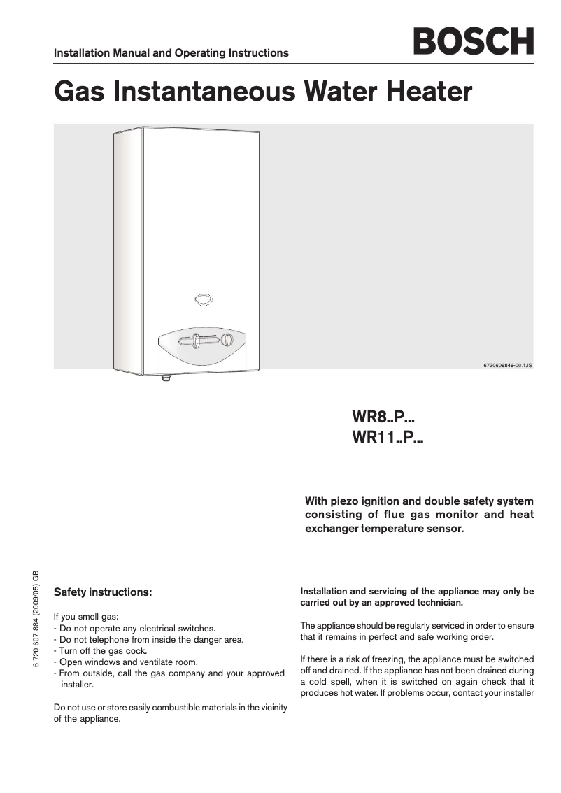 Image de la première page du manuel de l'appareil WR11..P...