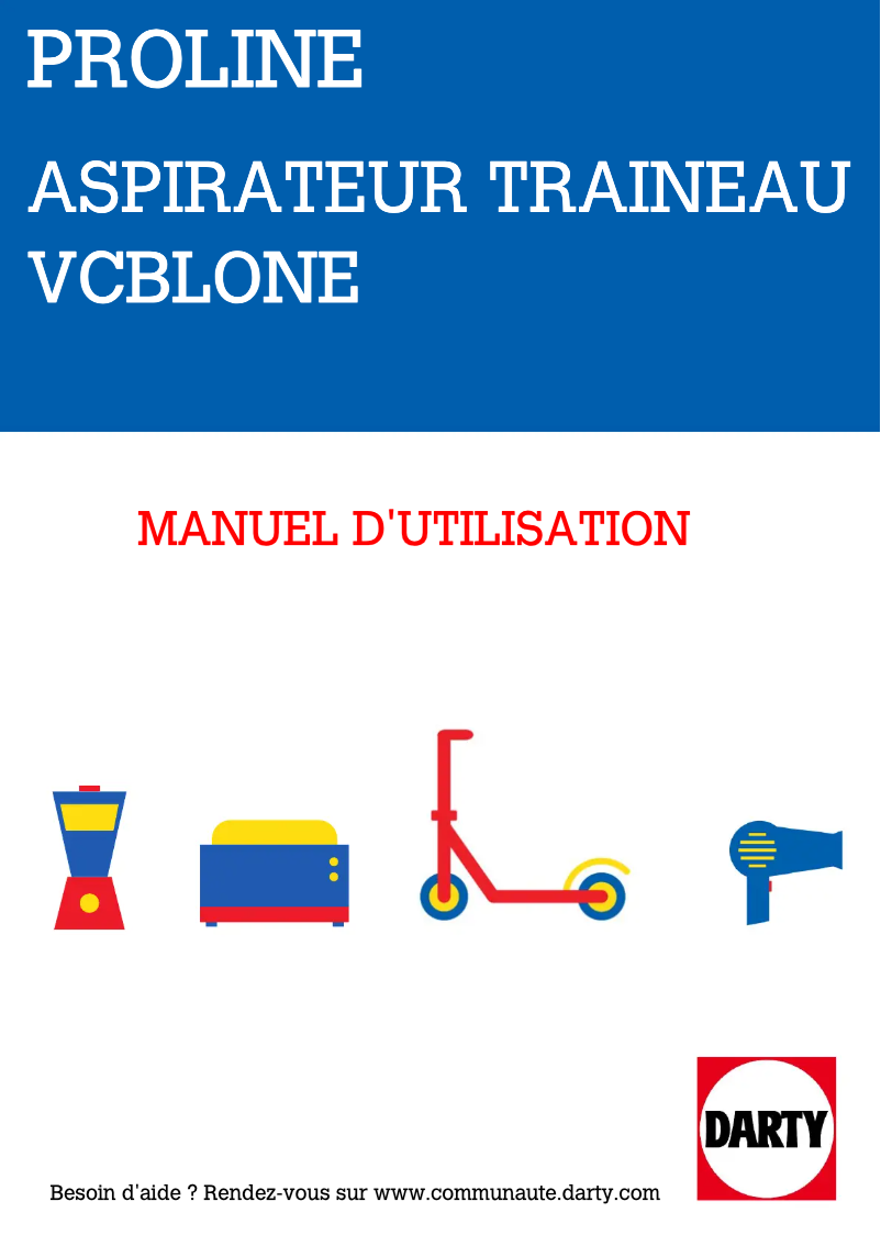 First page image of the manual for VCBLONE