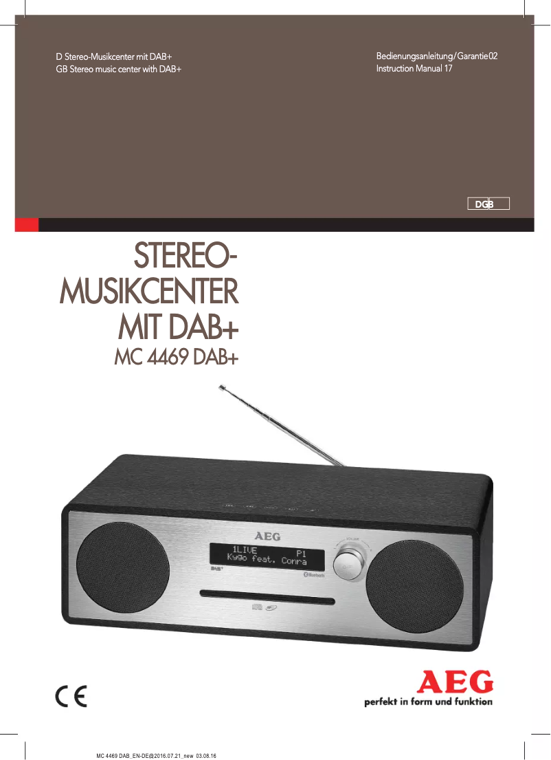 Image de la première page du manuel de l'appareil MC 4469 DAB Plus