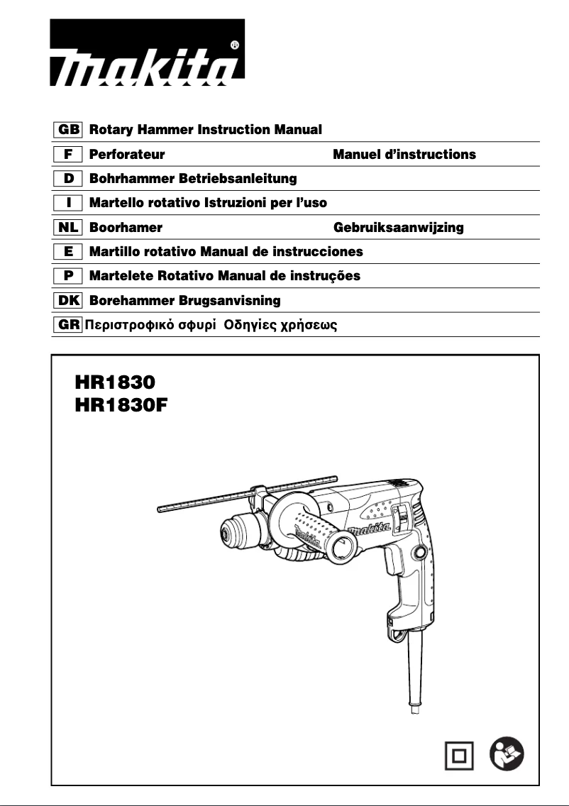 Page n°1 - Manuel utilisateur Makita HR1830F