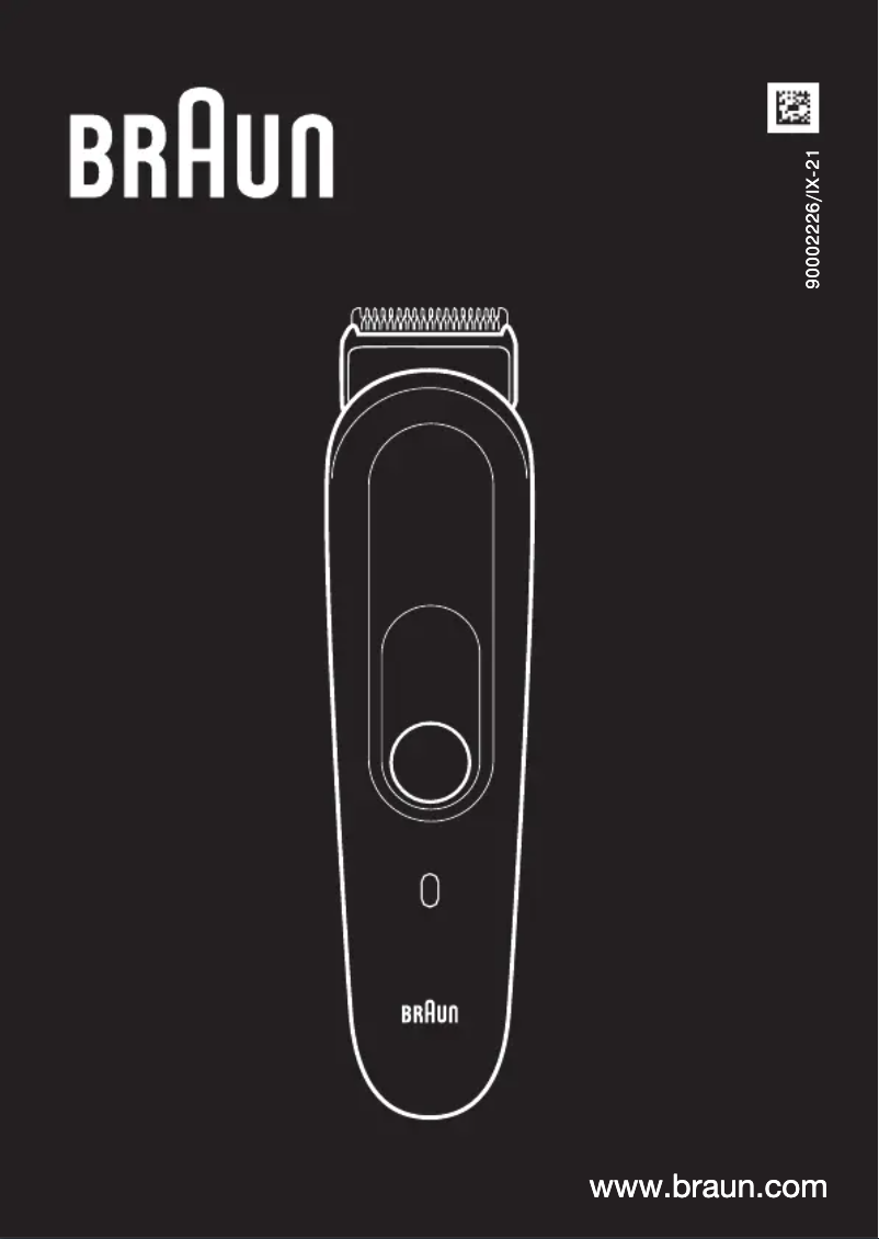 Page 1 de la notice Manuel utilisateur Braun Multigroomer 5 MGK5355