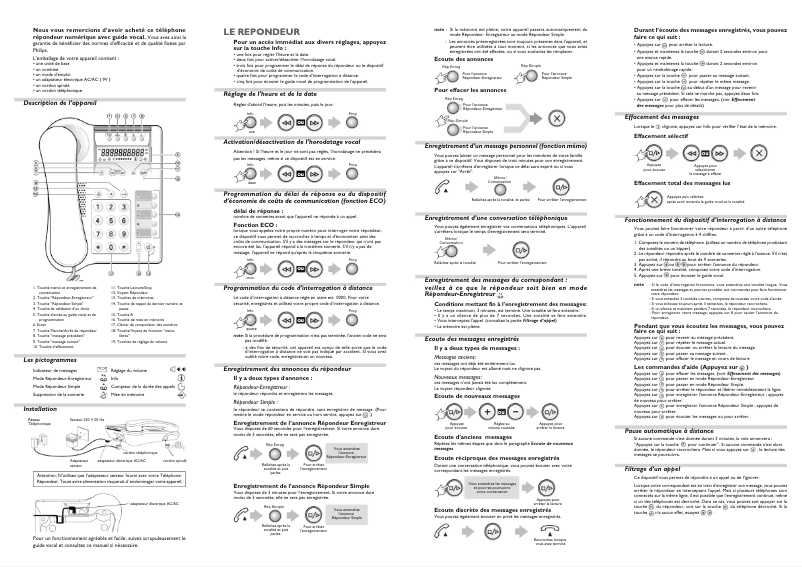 Page 1 of the manual User Manual Philips TD9471