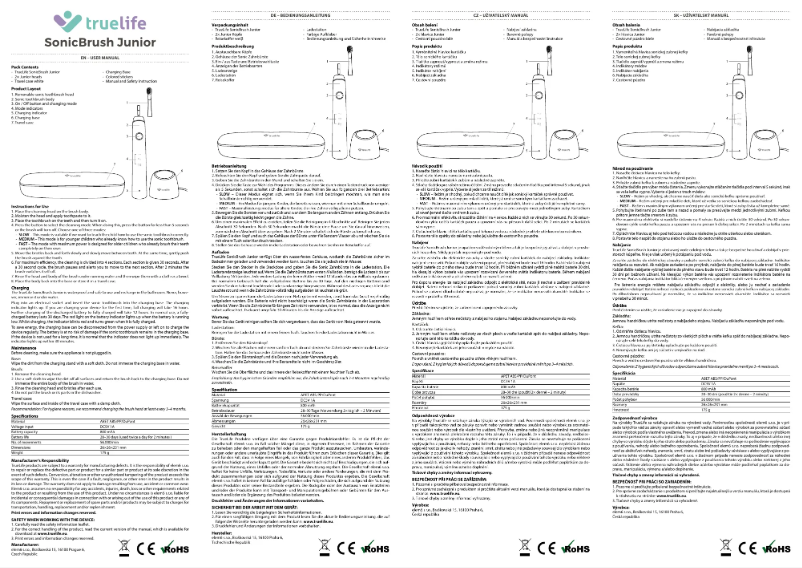 Page n°1 - Manuel utilisateur TrueLife SonicBrush Junior
