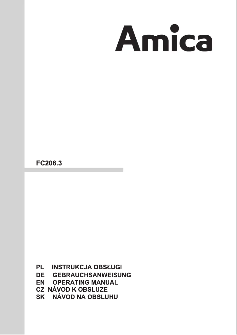 Image de la première page du manuel de l'appareil FC 206.4