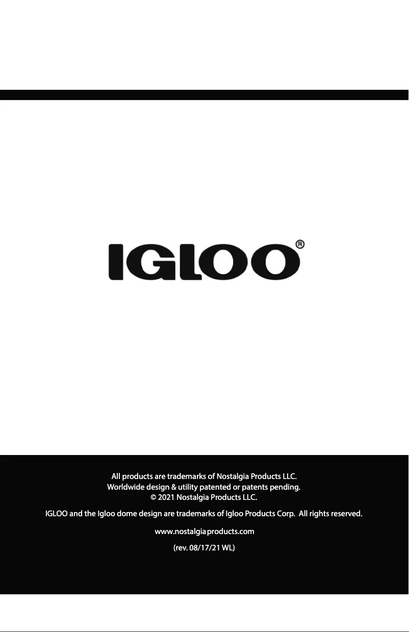 Page 1 de la notice Manuel utilisateur Igloo IGLICEB26SS