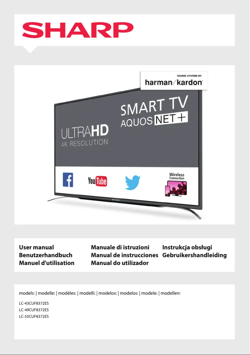 Page 1 de la notice Manuel utilisateur Sharp LC-43CUF8372ES