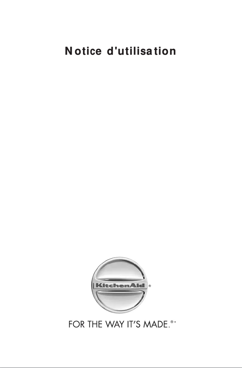 Page 1 de la notice Manuel utilisateur KitchenAid KRDD 9010