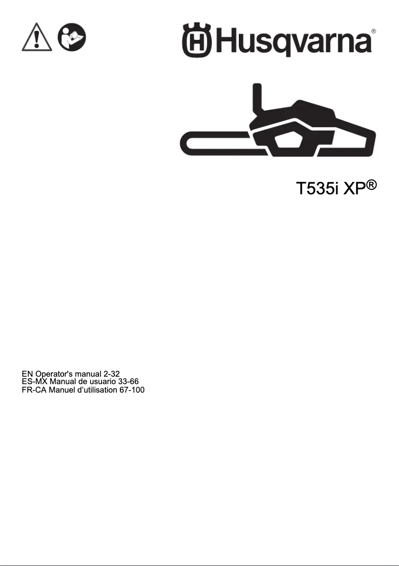 Image de la première page du manuel de l'appareil T535i XP