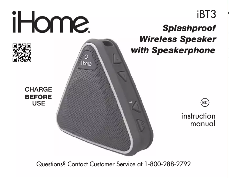 Página 1 del manual Manual de usuario iHome iBT3