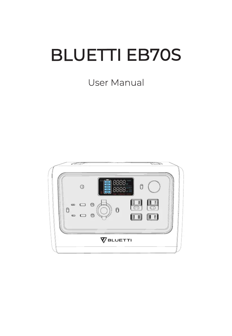 Page n°1 - Manuel utilisateur Bluetti EB70S