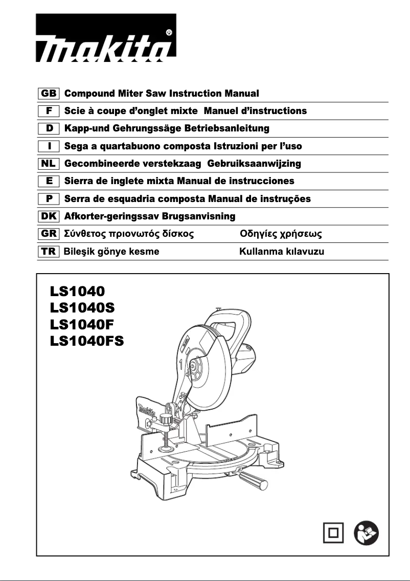 Page 1 de la notice Manuel utilisateur Makita LS1040
