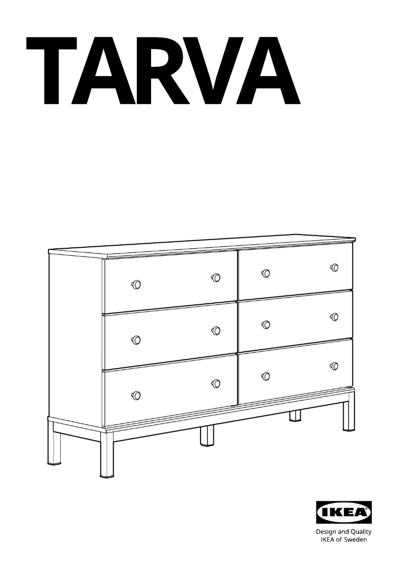 Page 1 de la notice Manuel utilisateur Ikea TARVA 505.898.70