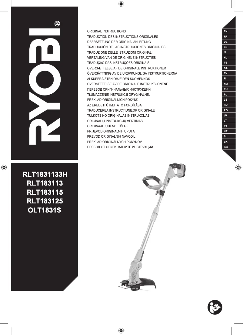 Page 1 de la notice Manuel utilisateur RYOBI OLT1831S