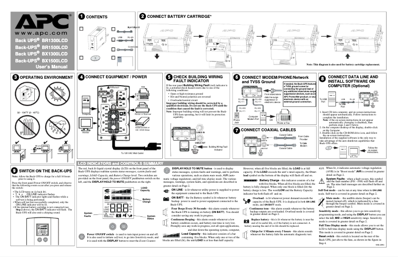 Image de la première page du manuel de l'appareil Back-UPS BX1500LCD