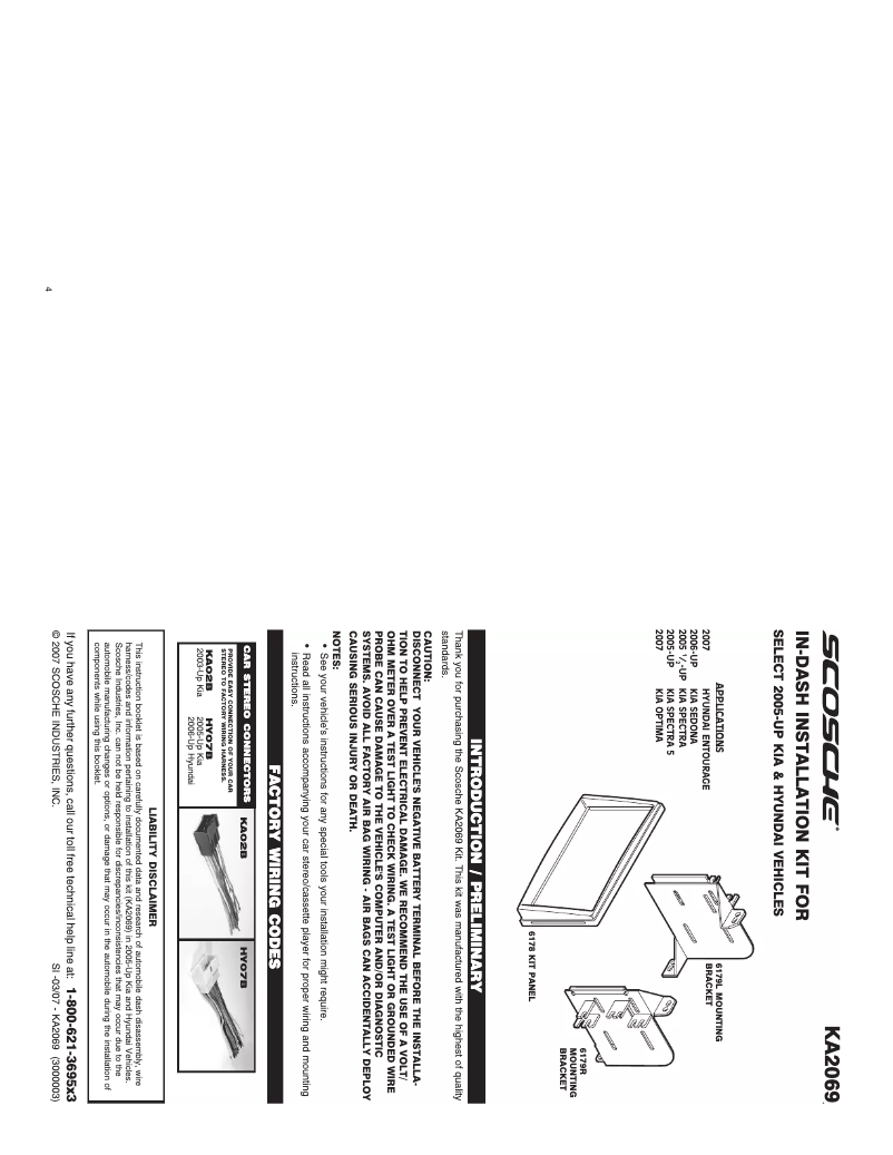 Imagen de la primera página del manual del dispositivo KA2069B