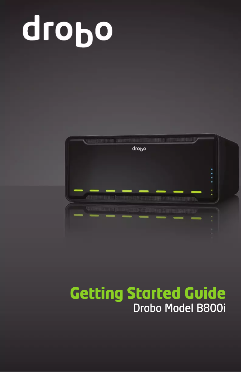 Page 1 de la notice Manuel utilisateur Drobo B800i