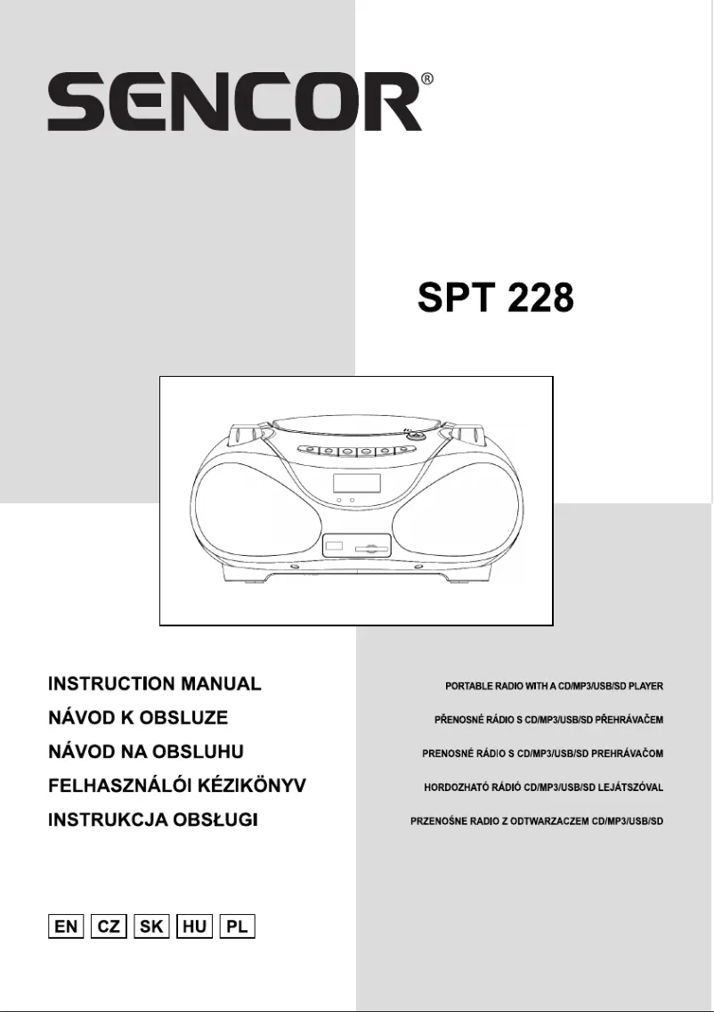 Image de la première page du manuel de l'appareil SPT 228 BO