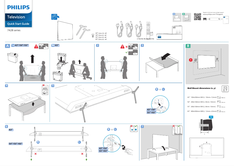 Page 1 of the manual Quick Start Guide Philips 50PUD7029
