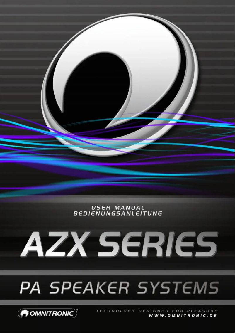 Page n°1 - Manuel utilisateur Omnitronic AZX-210