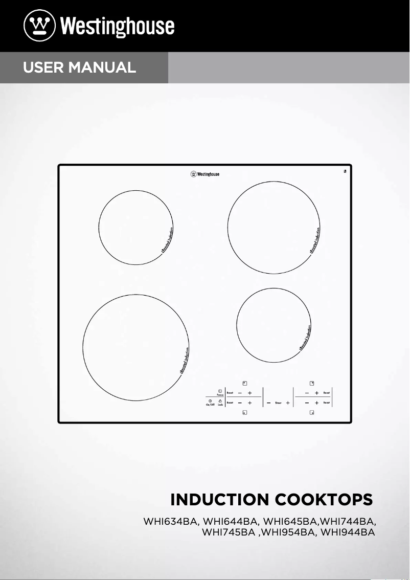 Page n°1 - Manuel utilisateur Westinghouse WHI944BA