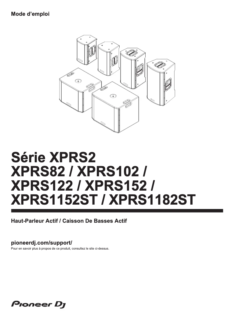 Page n°1 - Manuel utilisateur Pioneer XPRS152