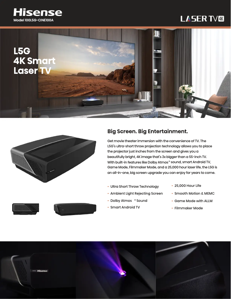 Image de la première page du manuel de l'appareil 100L5G-CINE100A