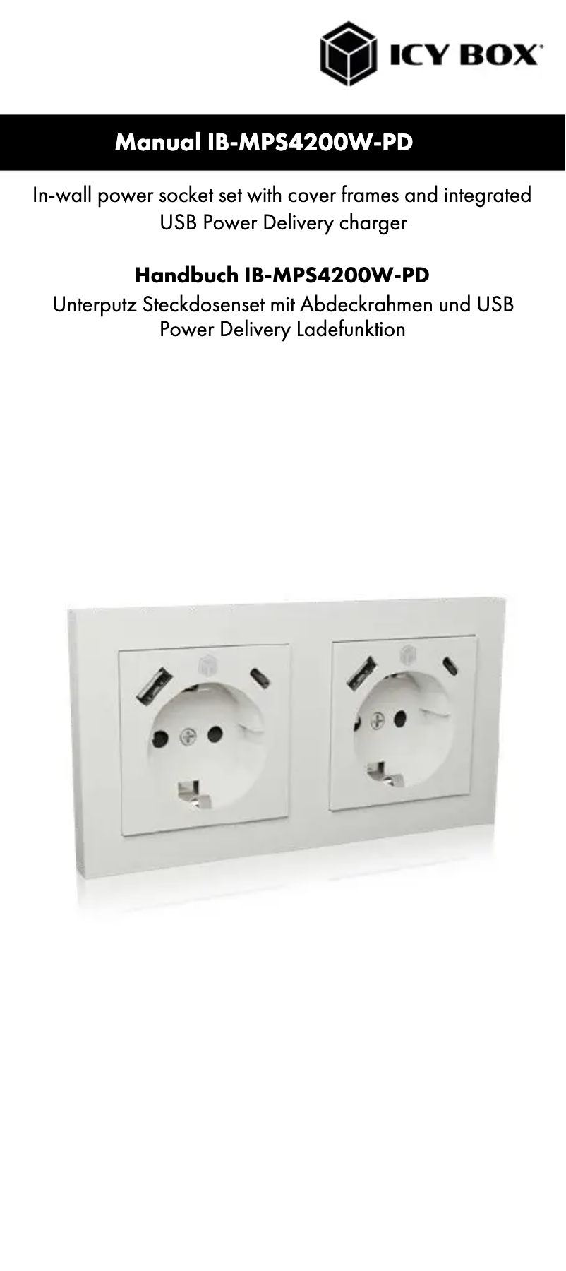 Página 1 del manual Manual de usuario Icy Box IB-MPS4200W-PD