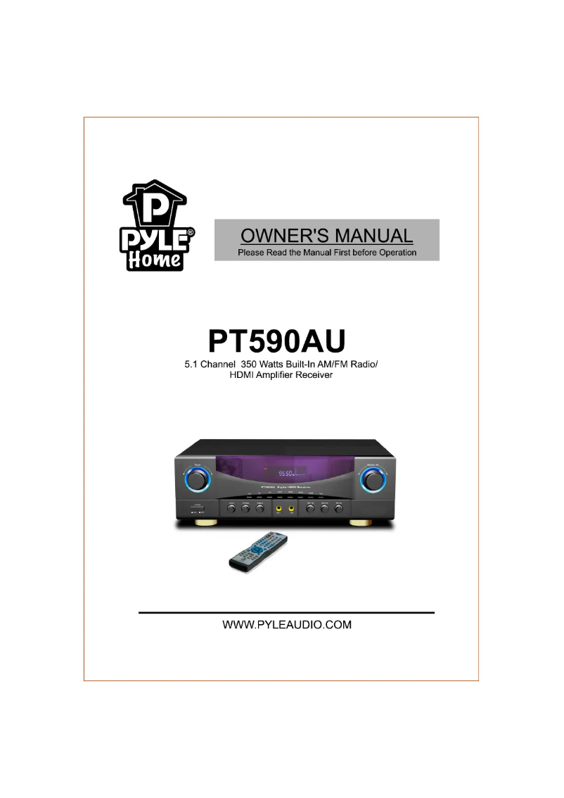 Page n°1 - Manuel utilisateur Pyle PT590AU