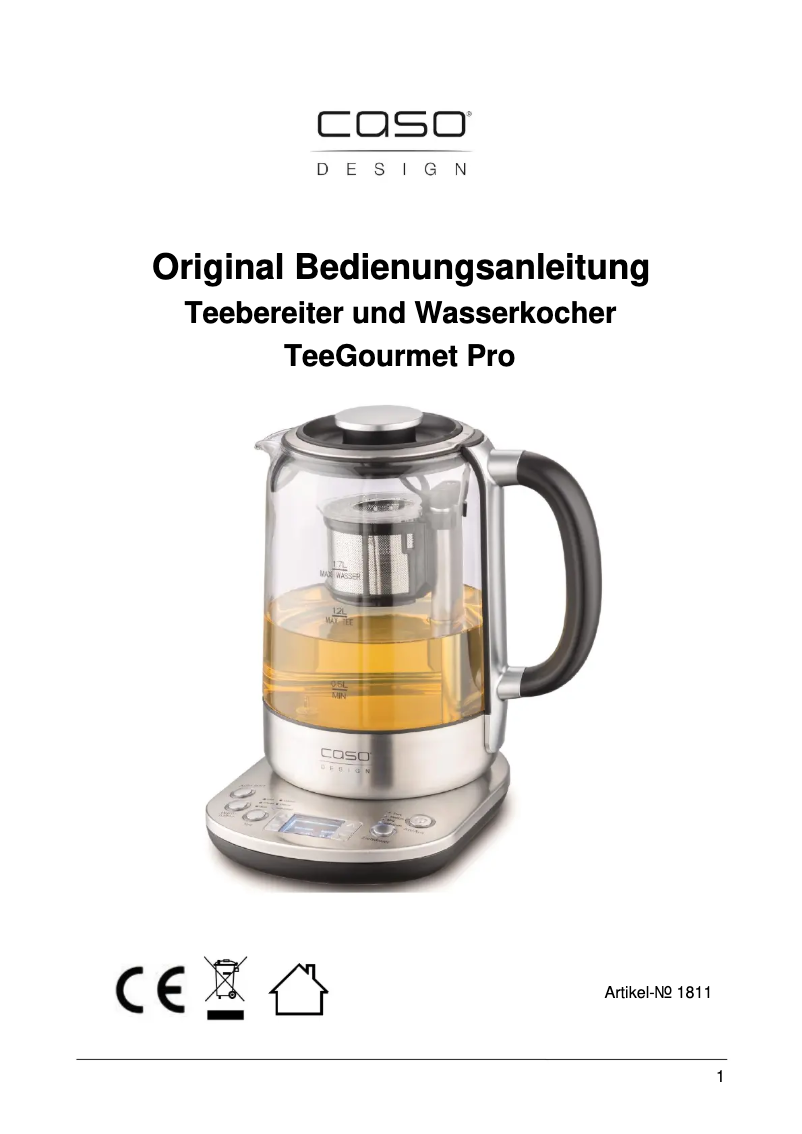 Page 1 de la notice Manuel utilisateur Caso WK2500