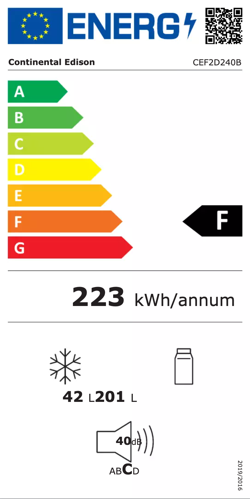 Image de la première page du manuel de l'appareil CEF2D240S