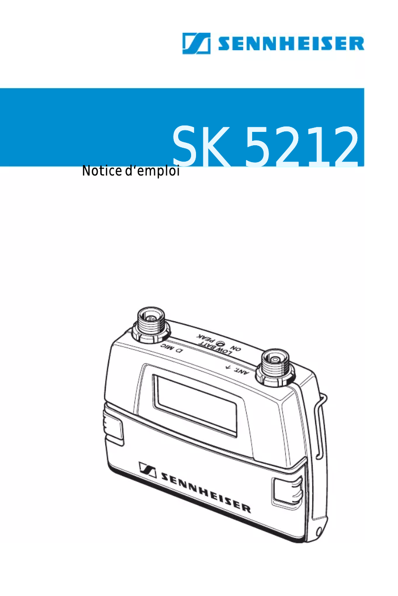 Image de la première page du manuel de l'appareil SK 5212