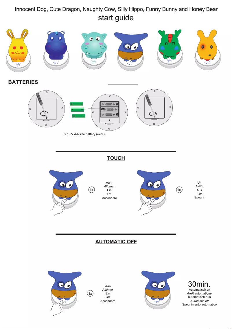 Page n°1 - Manuel utilisateur Alecto Honey Bear