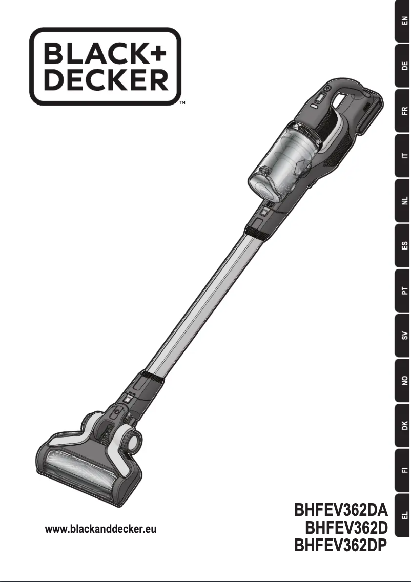 Page 1 de la notice Manuel utilisateur Black & Decker BHFEV362DA
