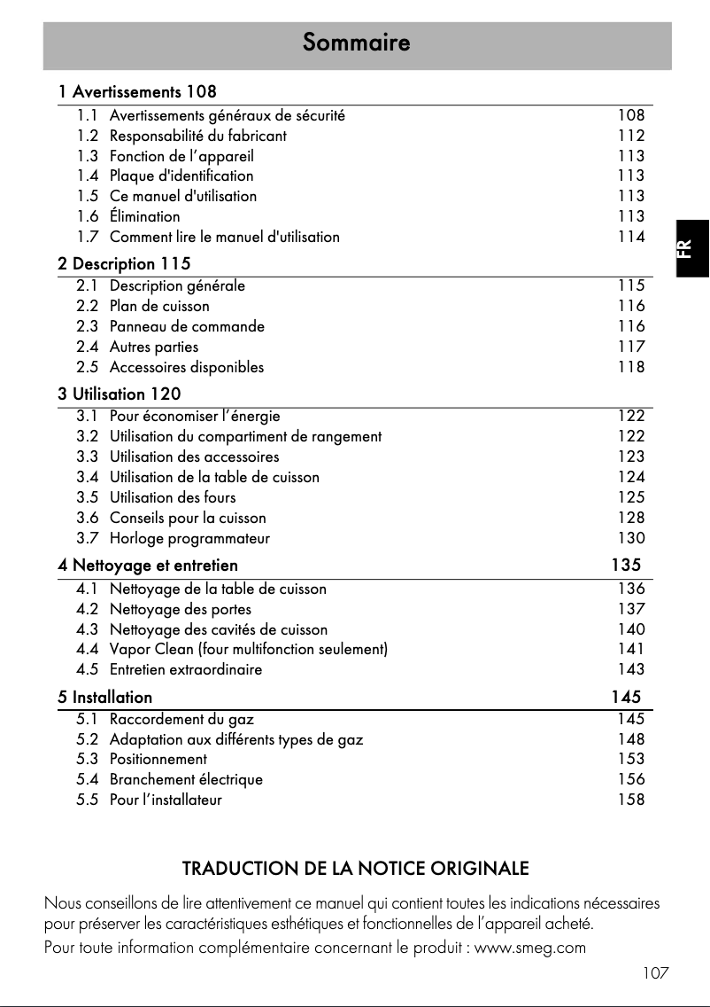 Page n°1 - Mode d'emploi Smeg TR4110RO