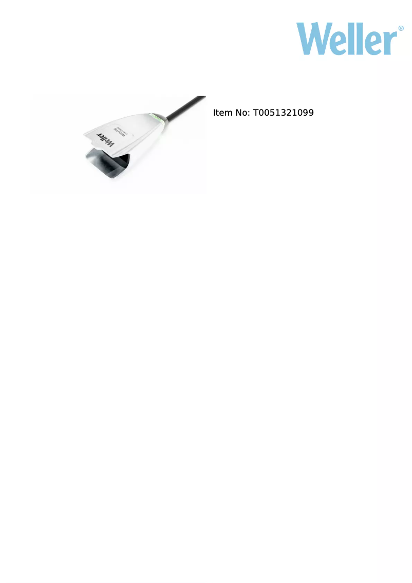 Page 1 de la notice Fiche technique Weller WXUTS