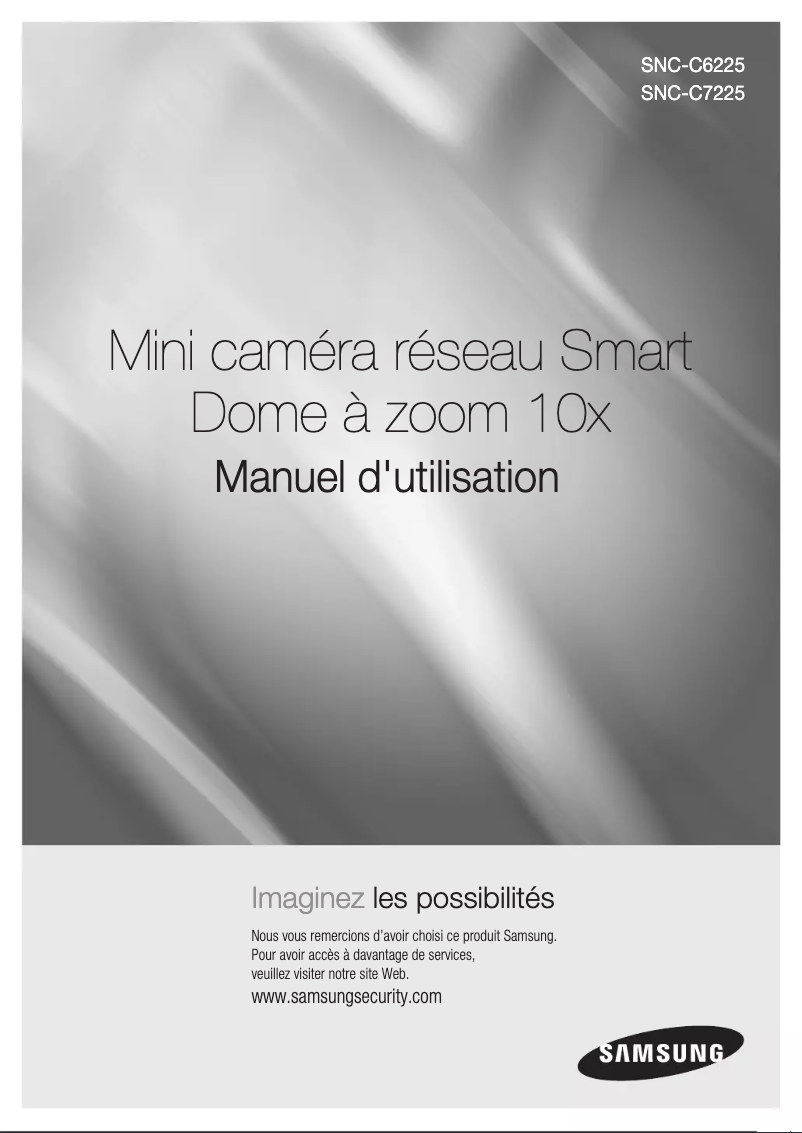 Page 1 de la notice Manuel utilisateur Samsung SNC-C6225