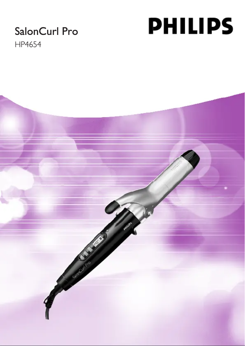 Page 1 of the manual User Manual Philips SalonCurl Pro HP4654