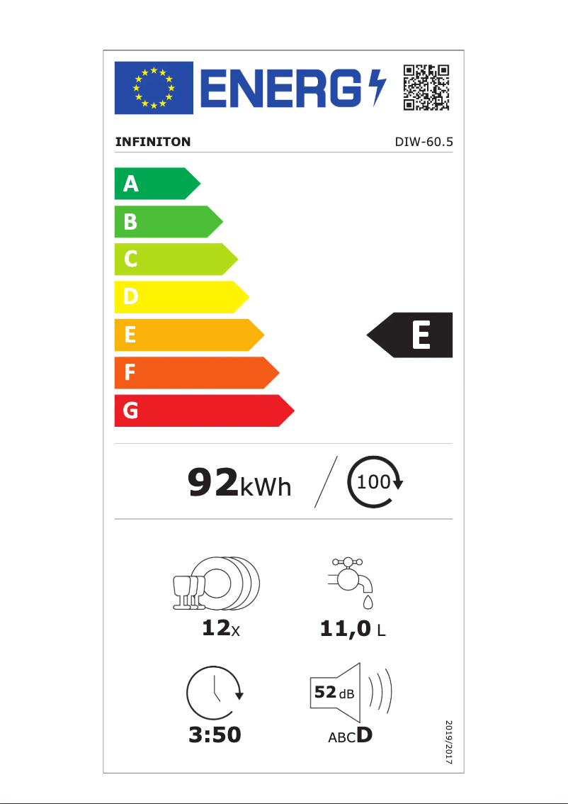 Image de la première page du manuel de l'appareil DIW-60.5