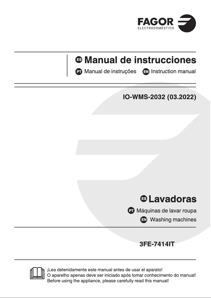 Image de la première page du manuel de l'appareil 3FE-7414IT