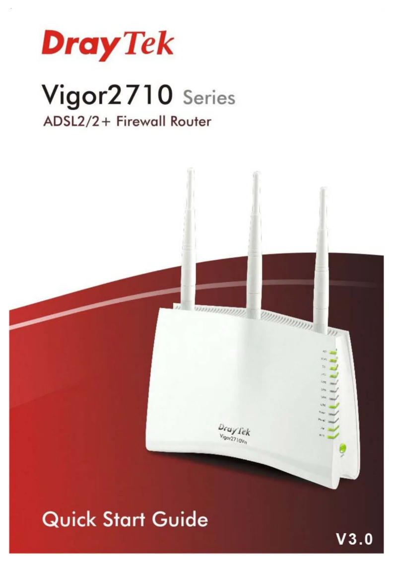 Page n°1 - Manuel utilisateur Draytek Vigor 2710VDn