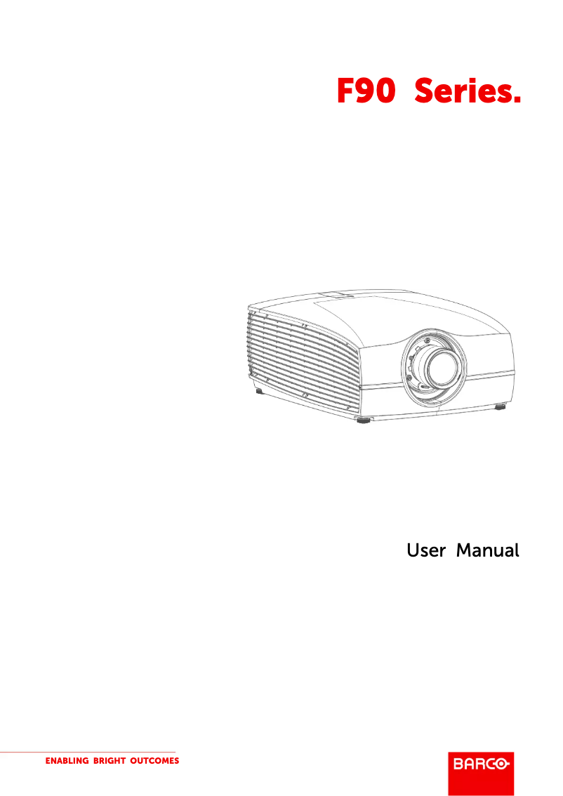 Page 1 de la notice Manuel utilisateur Barco F90-W13