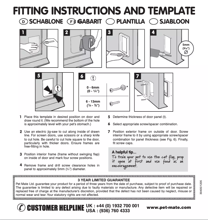 Page 1 de la notice Manuel utilisateur Cat Mate 309 4 Way
