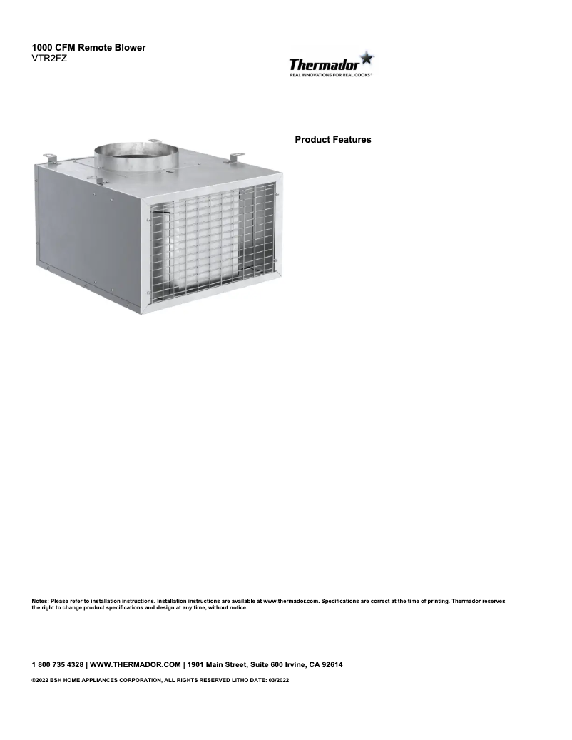 Image de la première page du manuel de l'appareil VTR2FZ